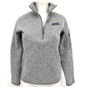 Patagonia Better Sweater Women’s Quarter Zip Grey Pull Over Sweater Size XS